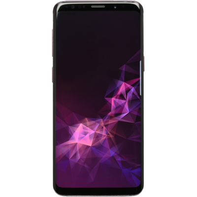 Image of a Wholesale Used Samsung Galaxy S9, front view with display on